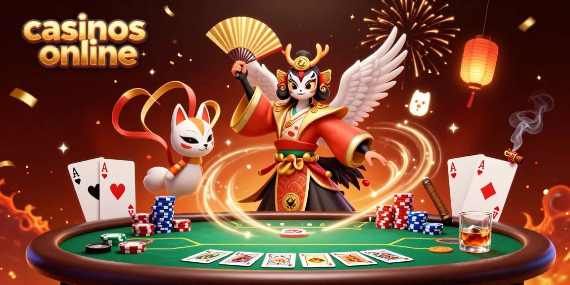 Experience thrilling gameplay at casinos online with vibrant 3D characters surrounded by colorful poker elements.
