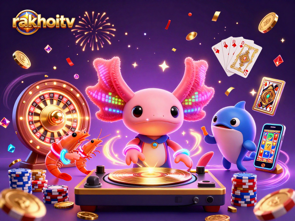 Engage with thrilling gambling at rakhoitv featuring vibrant animated scenes of casino fun.