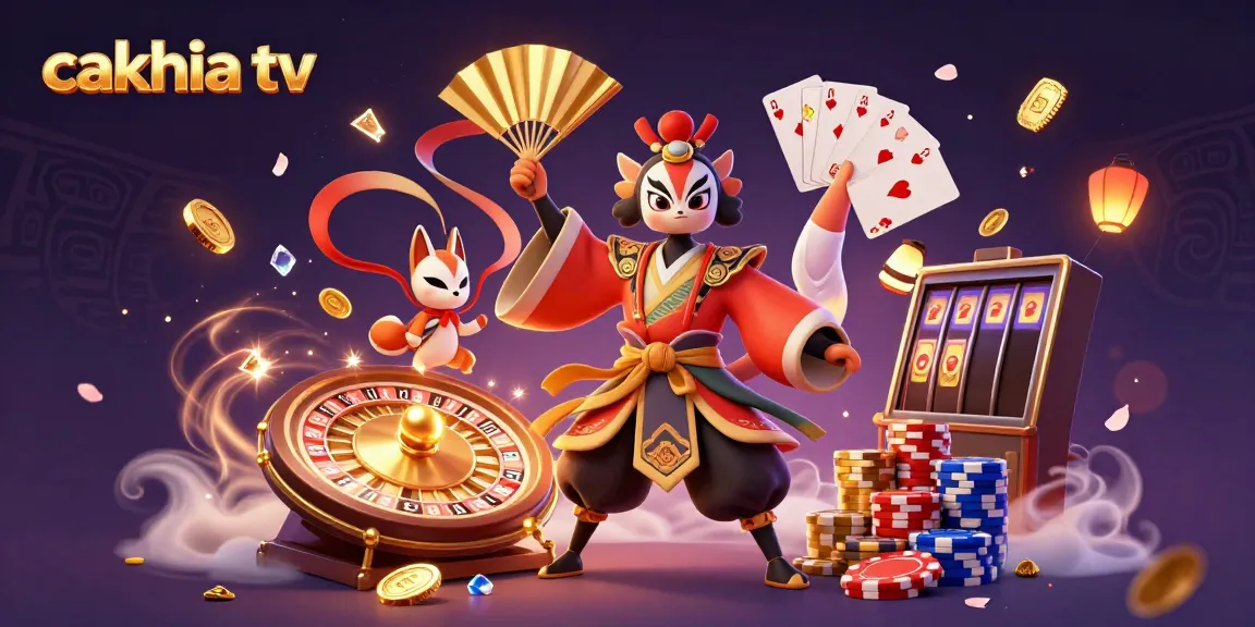 Experience live sports entertainment on cakhia tv with captivating 3D imagery, dynamic casino elements.